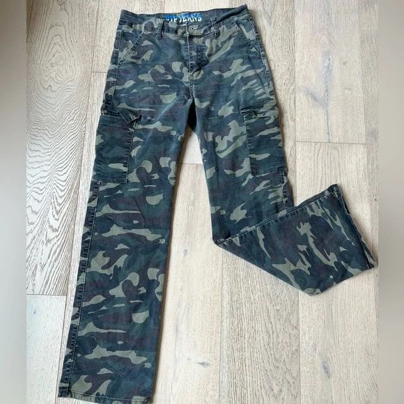 VINTAGE Juniors Camo Cargo Loose Pants Size 11 - Picture 1 of 5